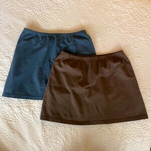 Two cotton brandy Melville mini skirts